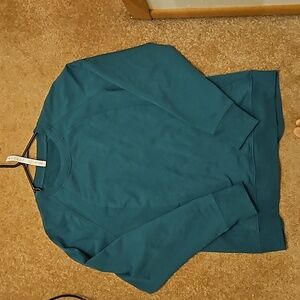 Lululemon Green Pullover Crewneck with Hoodie Pocket size 20 nwot
